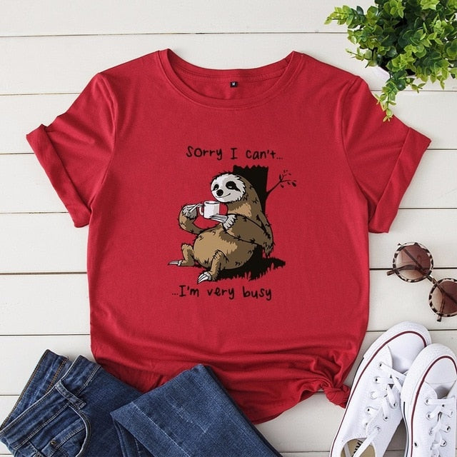 I'm very busy Sloth T-shirt