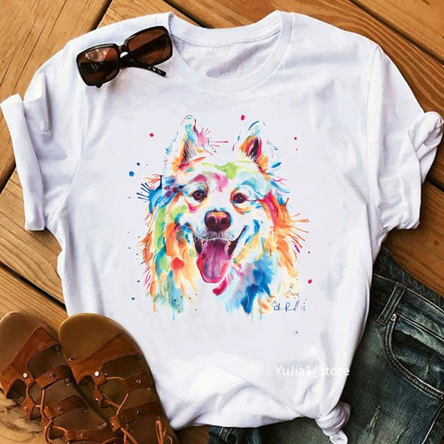 Watercolor Dog T-shirts