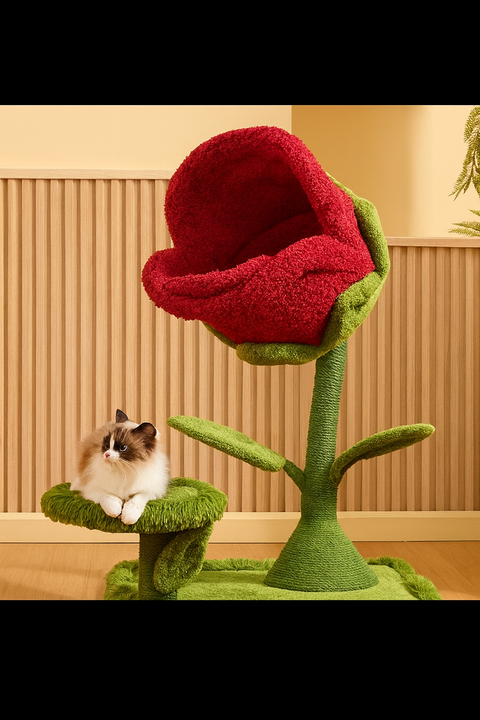Rose Cat Tree Bed