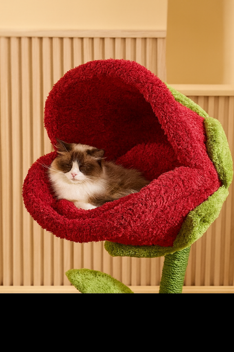 Rose Cat Tree Bed