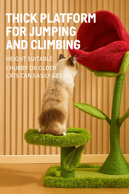 Rose Cat Tree Bed