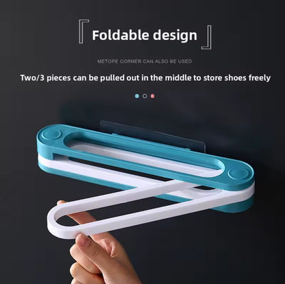 Wall-Mounted Foldable Slipper Rack