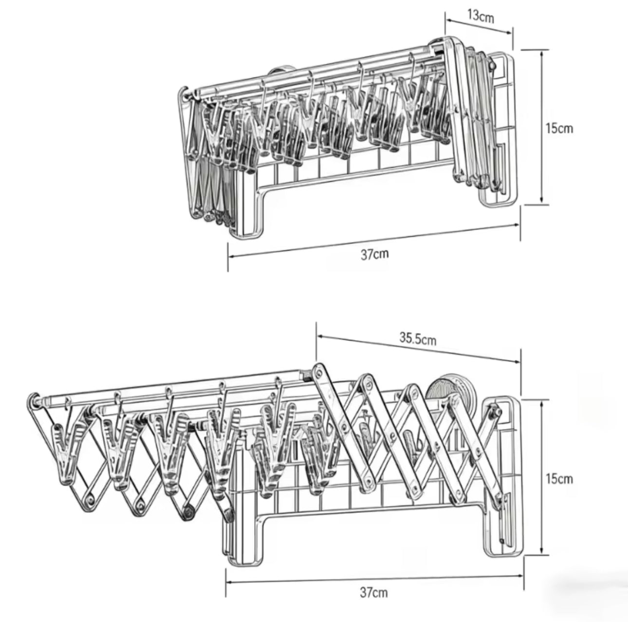 Foldable Suction Cup Drying Rack