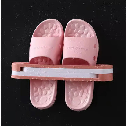 Wall-Mounted Foldable Slipper Rack