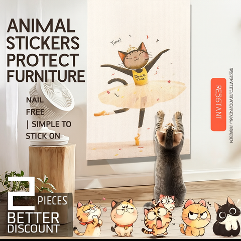 Cat Scratching Stickers