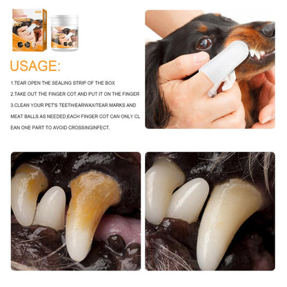 50 PCS Finger Pet Wipes