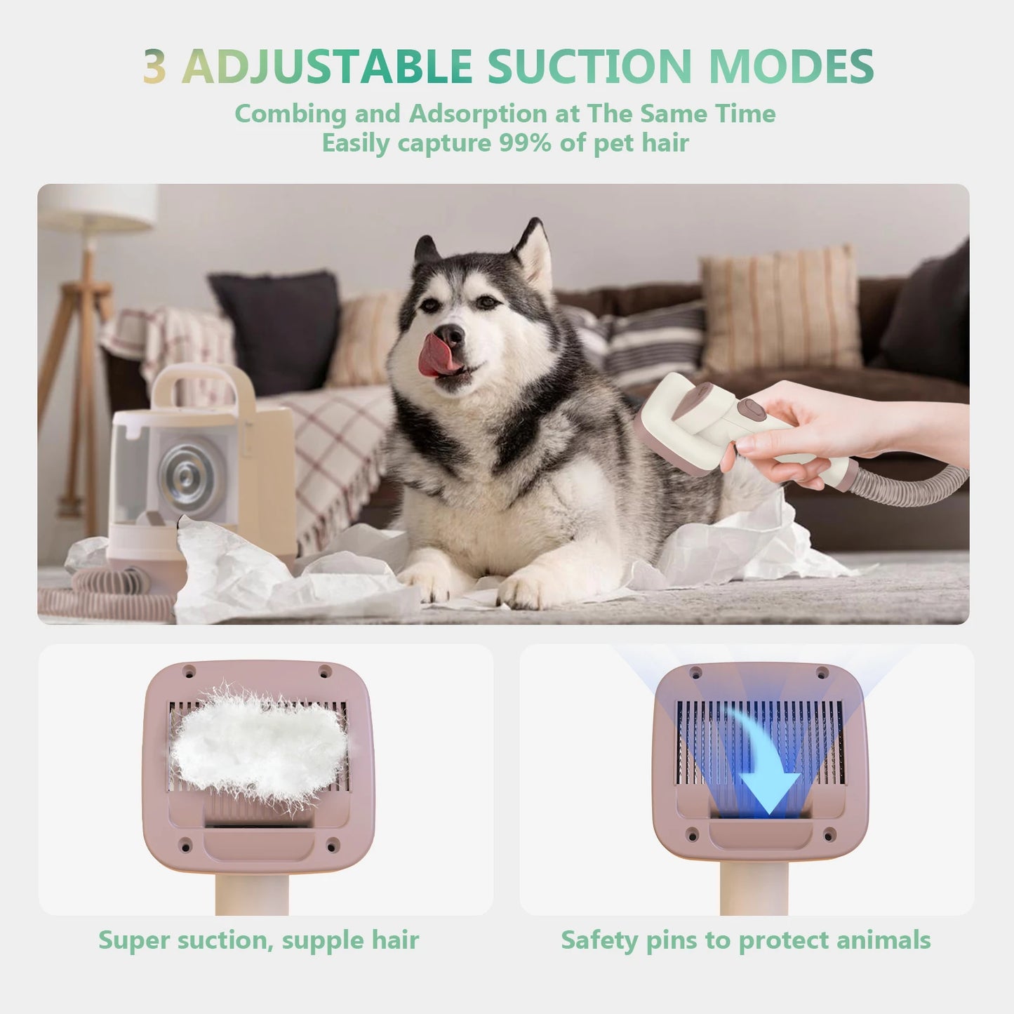 7 in 1 Grooming Vacuum Kit