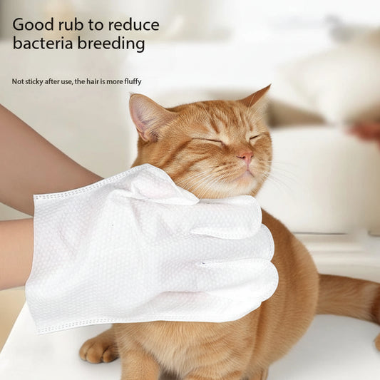 50 Pet Cleaning Wipe Gloves