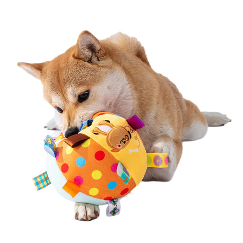 Dog Playing Plushy Ball