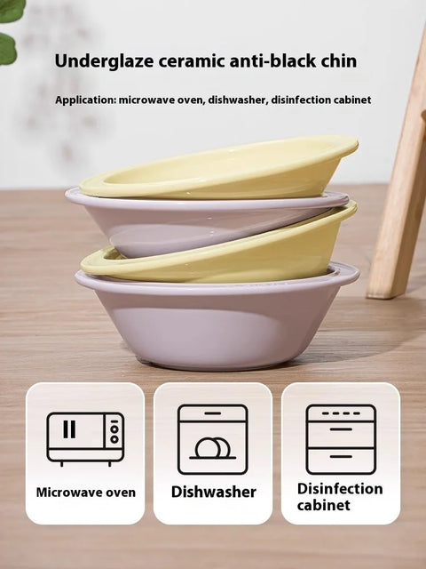 Splash-Proof Ceramic Bowl