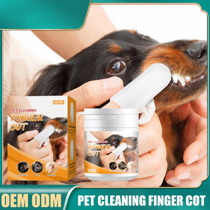 50 PCS Finger Pet Wipes
