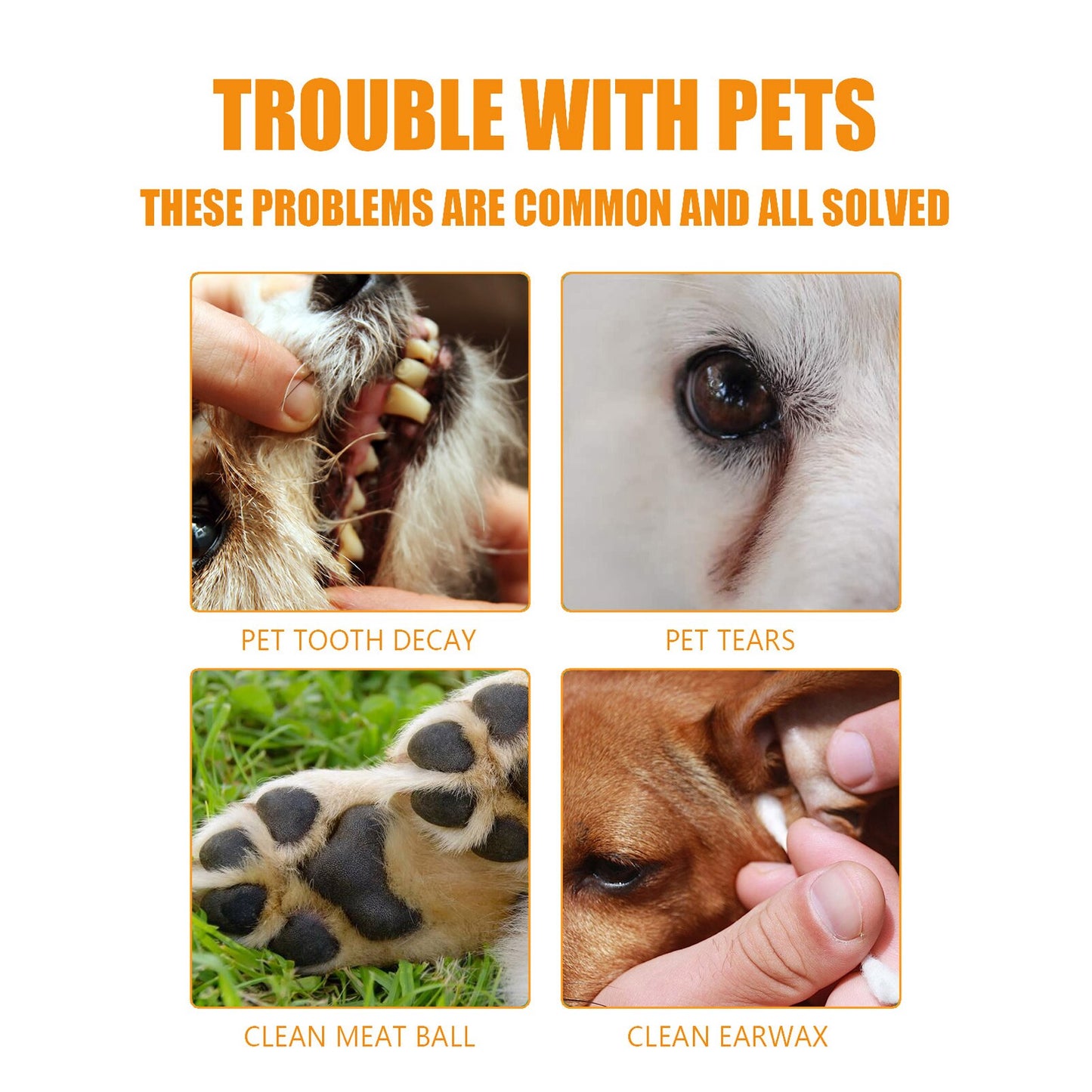 50 PCS Finger Pet Wipes