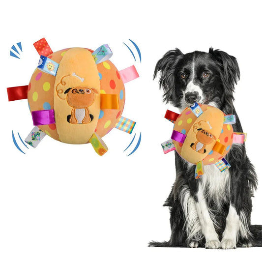 Interactive Plush Ball Dog Toy