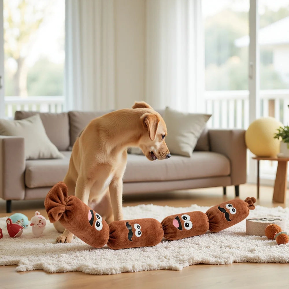 Squeaky Sausage Toy