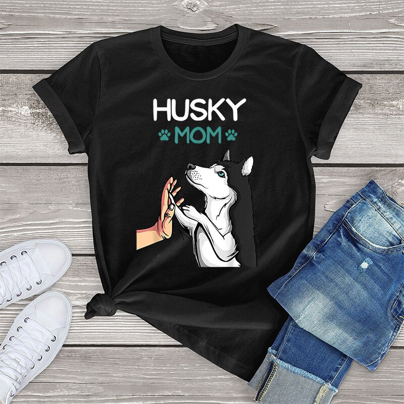 Husky Mom T-Shirt