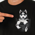 Husky in Pocket T-Shirt