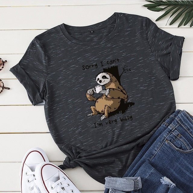I'm very busy Sloth T-shirt