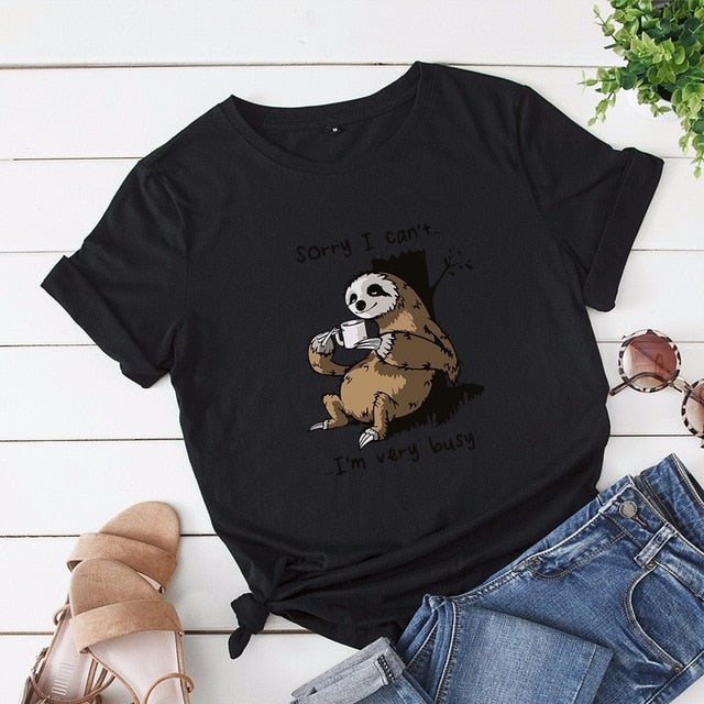 I'm very busy Sloth T-shirt