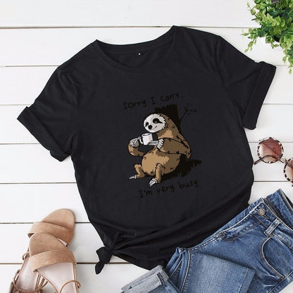 I'm very busy Sloth T-shirt
