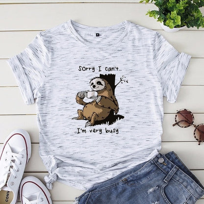 I'm very busy Sloth T-shirt