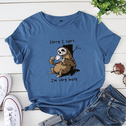 I'm very busy Sloth T-shirt