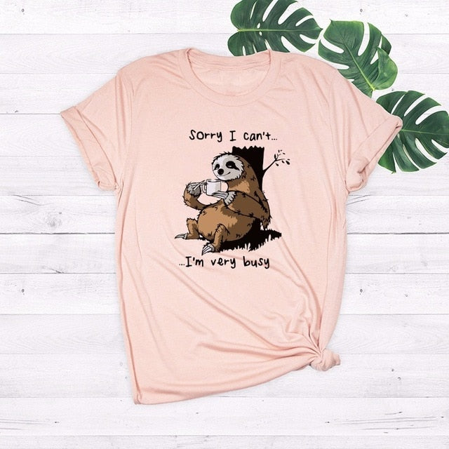 I'm very busy Sloth T-shirt