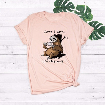 I'm very busy Sloth T-shirt