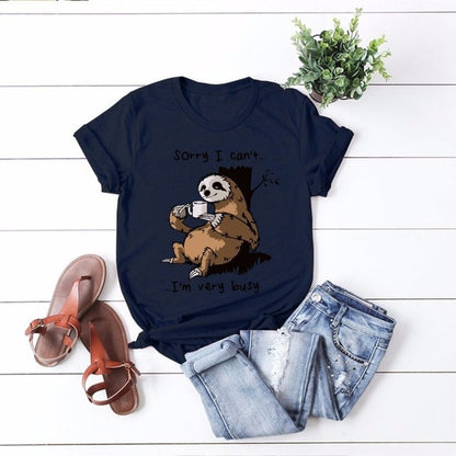 I'm very busy Sloth T-shirt