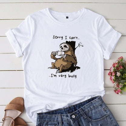 I'm very busy Sloth T-shirt