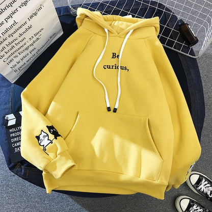 Be Curious Cat Hoodie