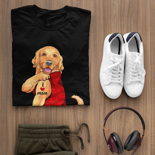 I love mom Golden Retriever T-shirt