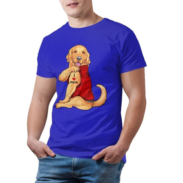 I love mom Golden Retriever T-shirt