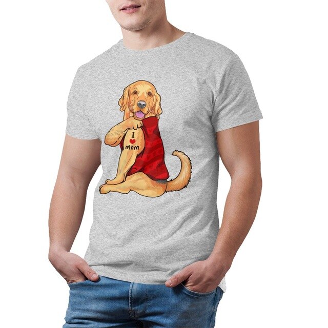 I love mom Golden Retriever T-shirt