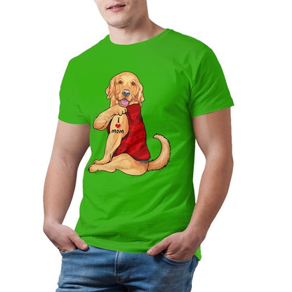 I love mom Golden Retriever T-shirt