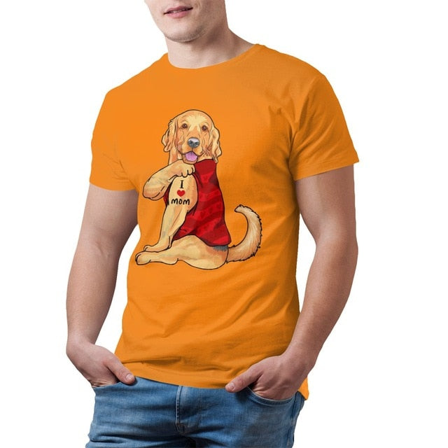 I love mom Golden Retriever T-shirt