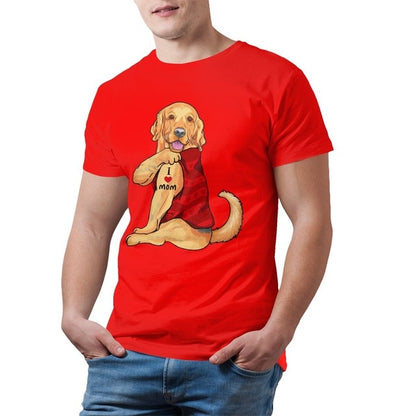 I love mom Golden Retriever T-shirt