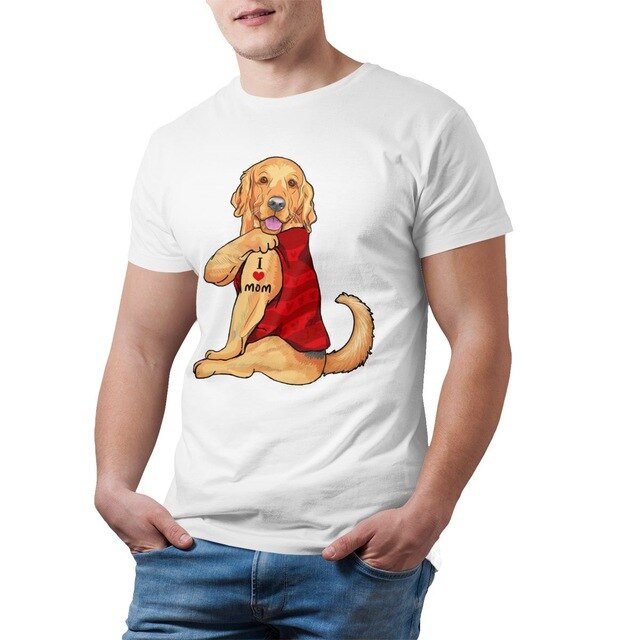 I love mom Golden Retriever T-shirt