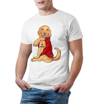 I love mom Golden Retriever T-shirt