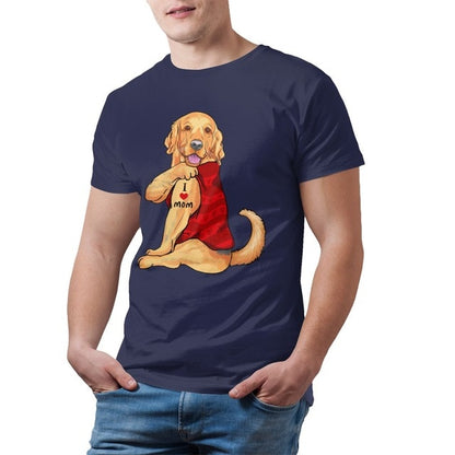 I love mom Golden Retriever T-shirt