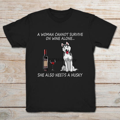 Wine Husky T-Shirt
