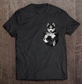 Husky in Pocket T-Shirt